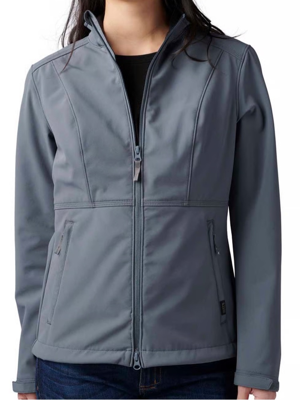 5.11 Tactical Leone Women's Softshell Jacket Full Zip Gray Fleece Lined Size M